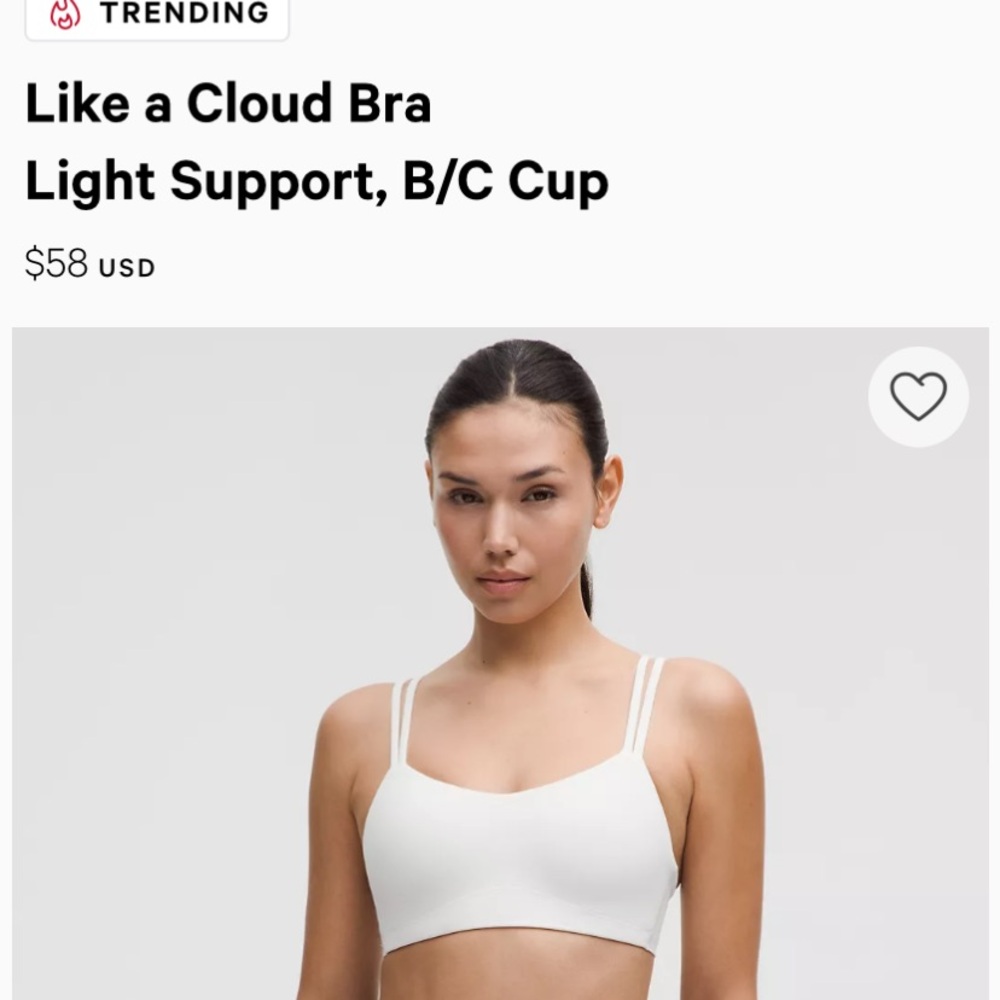 Lululemon like a cloud bra size 6